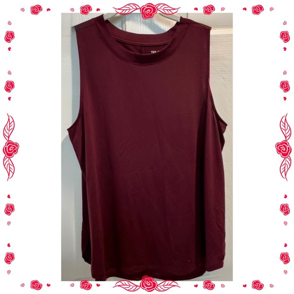 Women’s Tek Gear maroon on-the-go-gear tank top - burgundy - size Large - Picture 1 of 5